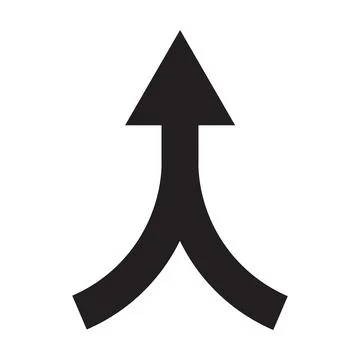 Two arrows merging icon vector  collaboration, partnership, alliance, joining Stock-Illustration