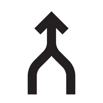 Two arrows merging icon vector  collaboration, partnership, alliance, joini.. Stockillustratie