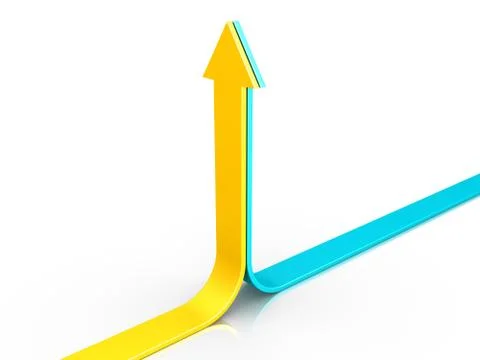 Two arrows pointing upwards Stock Illustration