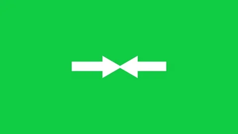 Two arrows pushing toward each other on green screen Stock Footage 348305582