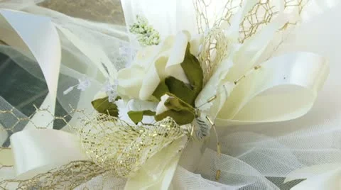 Two artificial flowers Video stock 8852997