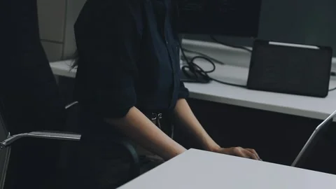 Two asian team working development of programming and encryption technology.. Stock Footage 310865511