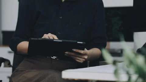 Two asian team working development of programming and encryption technology.. Stock Footage 310865517