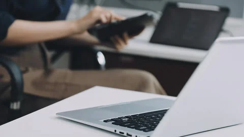 Two asian team working development of programming and encryption technology.. Stock Footage 310865525