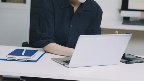 Two asian team working development of programming and encryption technology.. Stock Footage 310865535