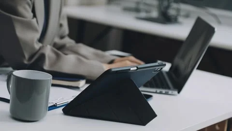 Two asian team working development of programming and encryption technology.. Stock Footage 310865548