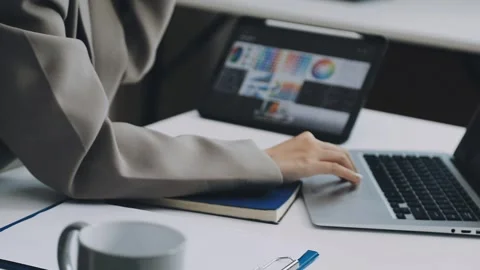 Two asian team working development of programming and encryption technology.. Stock Footage 310865565