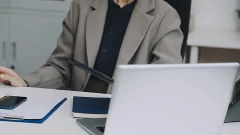 Two asian team working development of programming and encryption technology.. Stock Footage 310865570