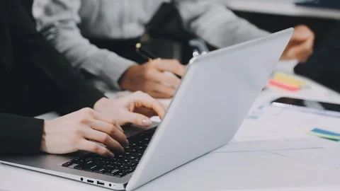 Two asian team working development of programming and encryption technology.. Stock Footage 310865573