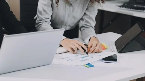 Two asian team working development of programming and encryption technology.. Stock Footage 310865575