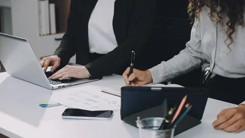 Two asian team working development of programming and encryption technology.. Stock Footage 310865576