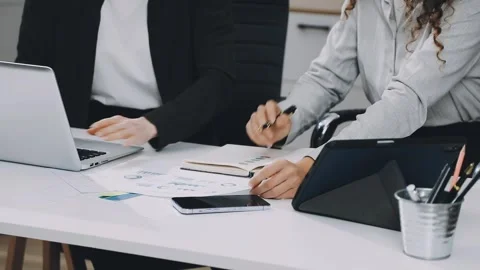 Two asian team working development of programming and encryption technology.. Stock Footage 310865577