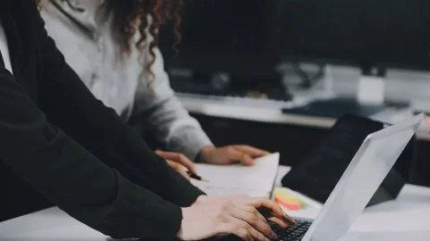 Two asian team working development of programming and encryption technology.. Stock Footage 310865580