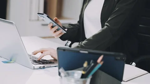 Two asian team working development of programming and encryption technology.. Stock Footage 310865584