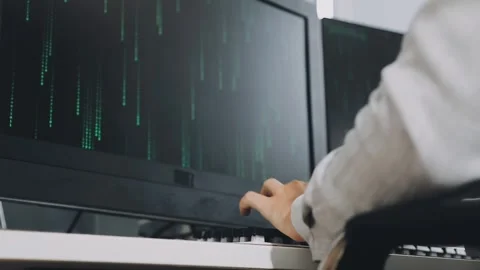 Two asian team working development of programming and encryption technology.. Stock Footage 310865595