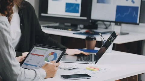 Two asian team working development of programming and encryption technology.. Stock Footage 310865607