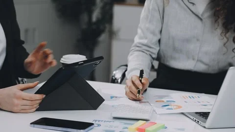 Two asian team working development of programming and encryption technology.. Stock Footage 310865609