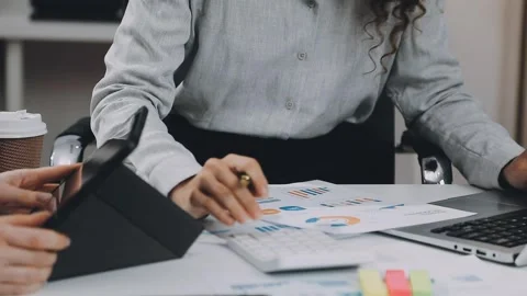 Two asian team working development of programming and encryption technology.. Stock Footage 310865613