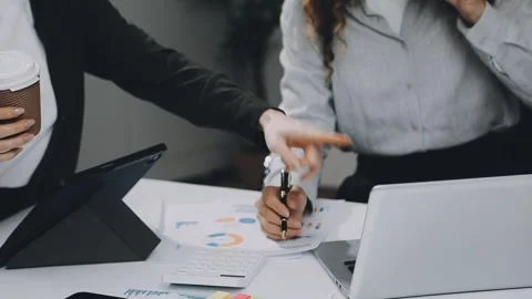 Two asian team working development of programming and encryption technology.. Stock Footage 310865614