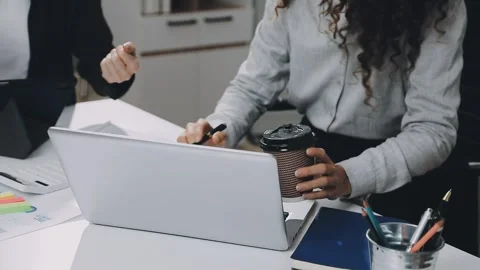 Two asian team working development of programming and encryption technology.. Stock Footage 310865618