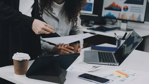 Two asian team working development of programming and encryption technology.. Stock Footage 310865620