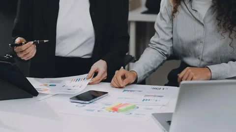 Two asian team working development of programming and encryption technology.. Stock Footage 310865630