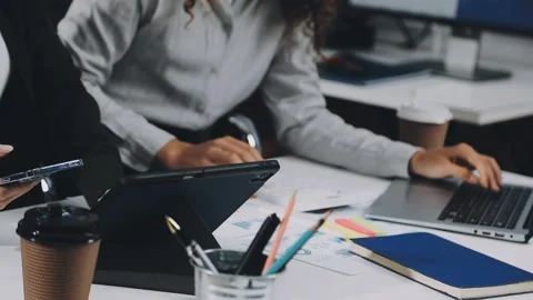 Two asian team working development of programming and encryption technology.. Stock Footage 310865631