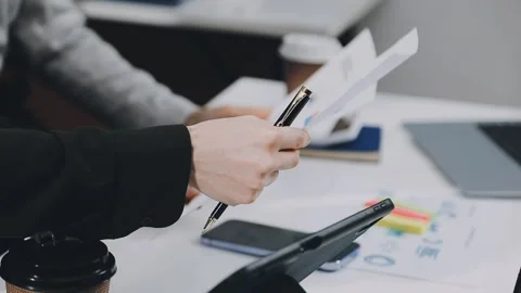 Two asian team working development of programming and encryption technology.. Stock Footage 310865634