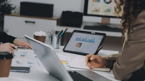 Two asian team working development of programming and encryption technology.. Stock Footage 310865643