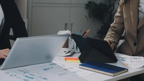 Two asian team working development of programming and encryption technology.. Stock Footage 310865646