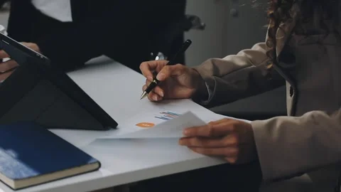 Two asian team working development of programming and encryption technology.. Stock Footage 310865653