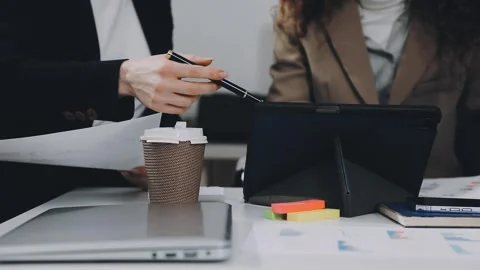 Two asian team working development of programming and encryption technology.. Stock Footage 310865660