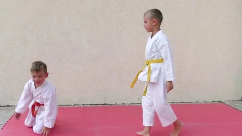 Two athletes doing throws outdoors Stock Footage 161872925