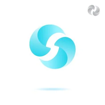 Two attracted water drops Stock Illustration
