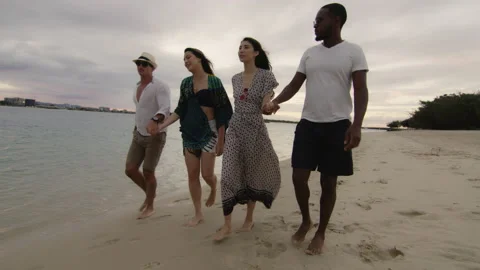 Couples On Beach Stock Video Footage | Royalty Free Couples On Beach