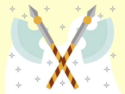 Two Axes Concept Illustration Stock-Illustration