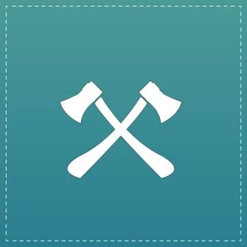 Two axes with wooden handles vector illustration Illustration