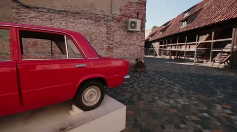 Two backside soviet car VAZ-2101 Stock Footage 68555164