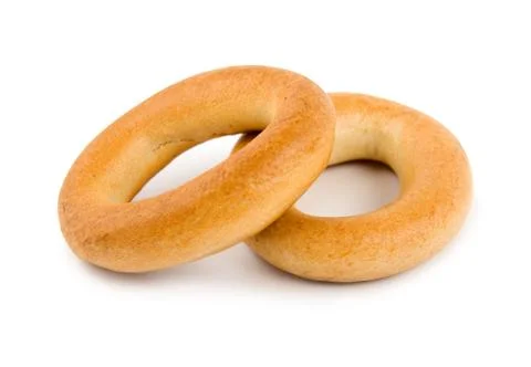 Two bagels isolated Stock Photos