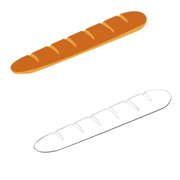 Two baguettes Illustrazione stock