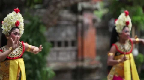 Two Balinese Dancer Stock Footage 57717380