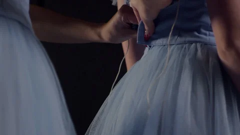 Two ballerinas are dressing Stock Footage 104661992