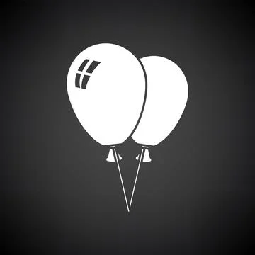 Two Balloons Icon Stock Illustration