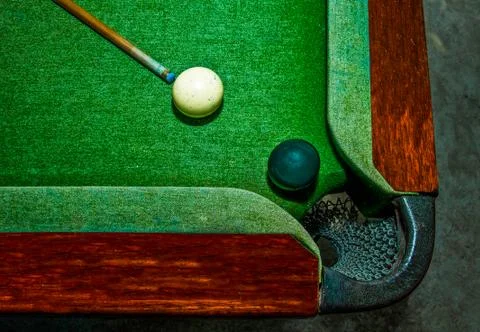 The two balls on  snooker table Stock Photos