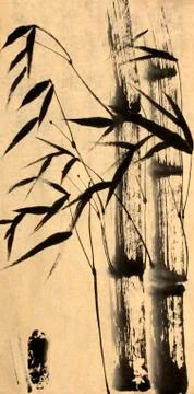 Two bamboo tree Stock Illustration
