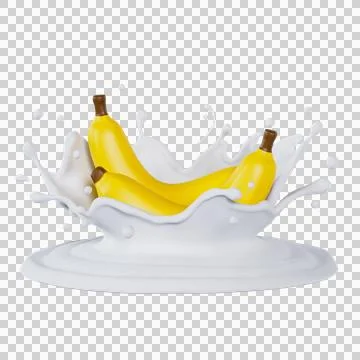 Two bananas isolated. 3D render illustration Stock Illustration