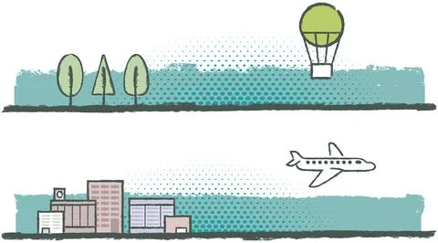 Two banners Stock Illustration