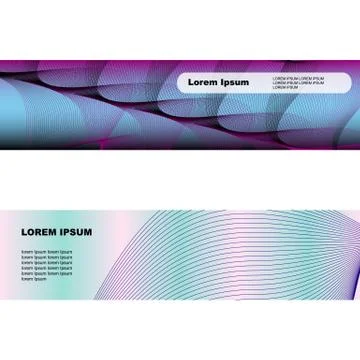 Two banners with web of thin lines Stock Illustration