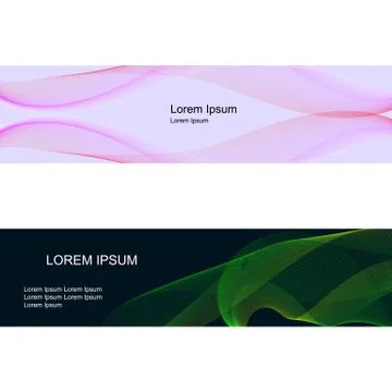 Two banners with web of thin lines Stock Illustration