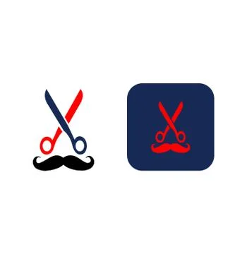 Two barber icons on white 库存插图